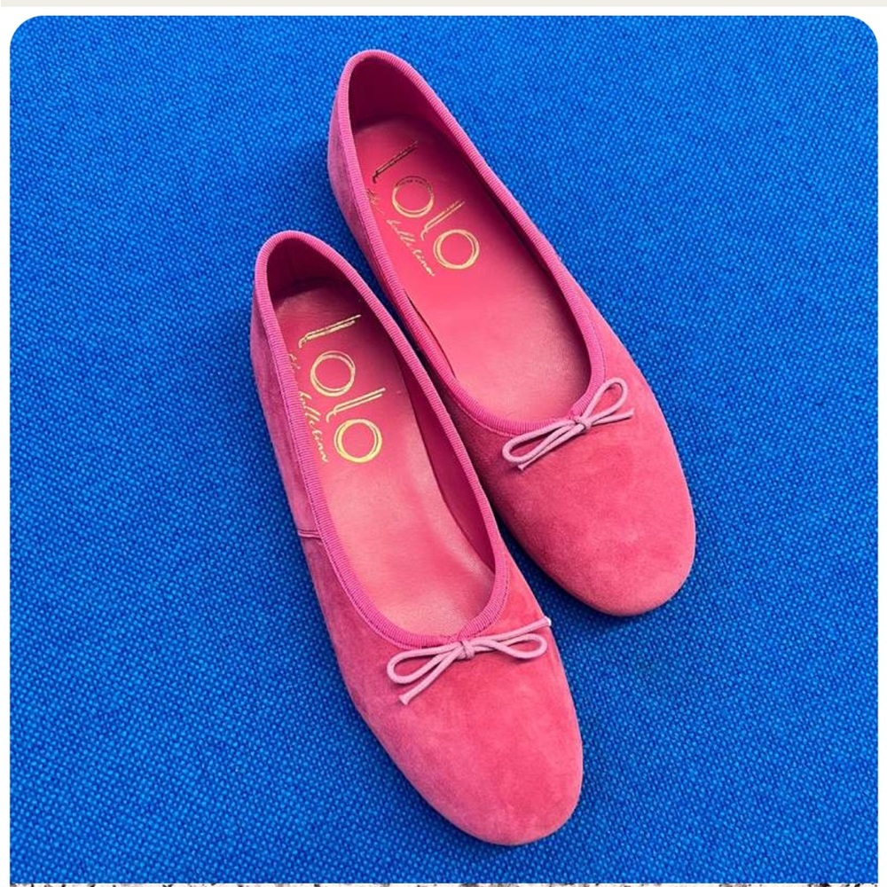Lolo Ballerina Volcano Pink Suede Ballet Flats